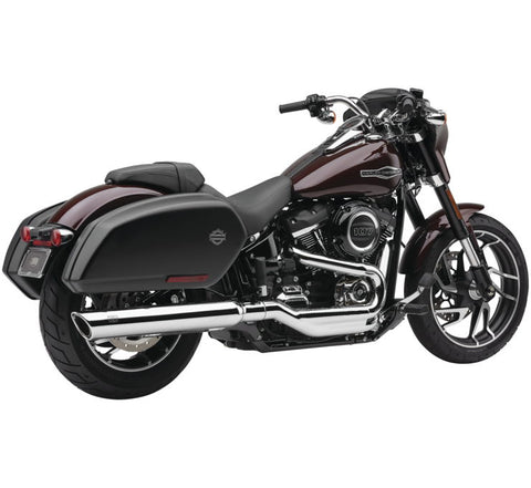 Cobra USA 909-Twins Slip-on Muffler for Harley Softail Sport Glide - Chrome - 6520