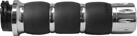 Avon Grips Velvet Air Grips for Harley Dyna / Electra - Chrome - AIR-93-RIV