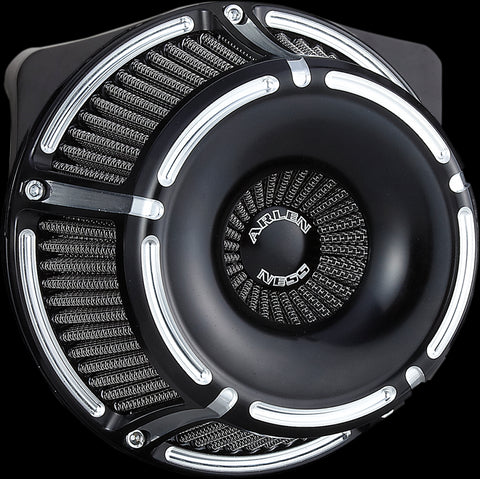 Arlen Ness Inverted Series Air Cleaner Kits for 2000-17 Harley Twin Cam - Slot Track Black - 18-923