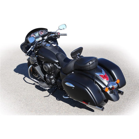 Mustang Vintage Touring 1-Piece 2-Up Seat with Backrests for 2011-19 Kawasaki VN1700 Vulcan Vaquero - 79688