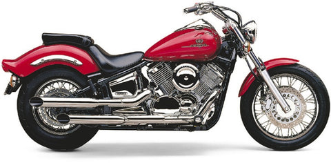 Cobra USA Slash Cut Tip Slip-On Exhaust for 1999-05 Yamaha V-Star 1100 - Chrome - 2167SC
