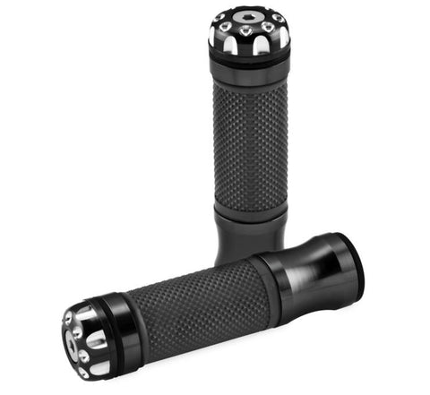 BikeMaster Revolver Bar End Grips - Black - 7/8 Inch Bars - HF104067BK