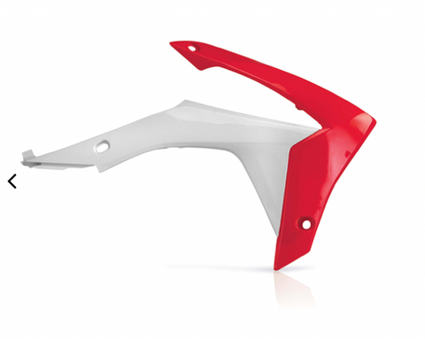 Acerbis Radiator Shrouds for 2013-17 Honda CRE450F/CRF450R - White/Red - 2314371030