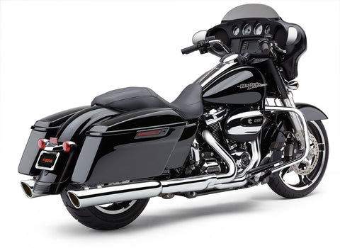 Cobra USA 909-Twins Slip-on 4 Inch Mufflers for 2017-22 Harley FL Touring models - Chrome - 6108