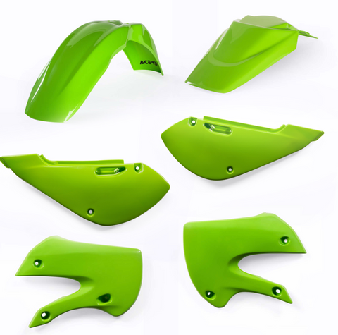 Acerbis Standard Replacement Plastics Kit for 2002-24 Kawasaki KX65 - Green - 2041076812