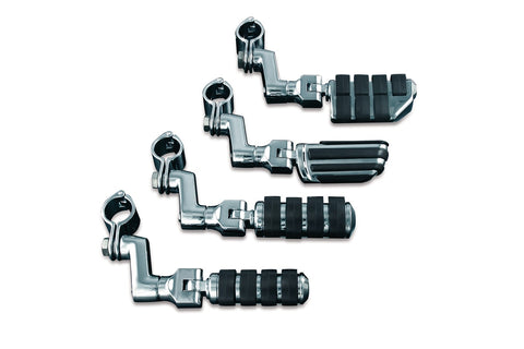 Kuryakyn 7999 - Large ISO Pegs with Offset & 1-1/4 Magnum Quick Clamps - Chrome