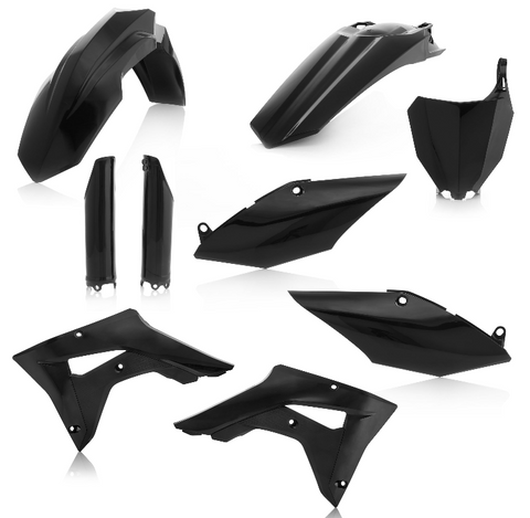 Acerbis Full Replacement Plastics Kit for Honda 2017-18 Honda CRF450RX - Black - 2645470001