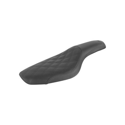 Saddlemen Profiler 2-Up Low Profile Seat for 1979-03 Harley Sportster models - Black/Driver Lattice Stitched - 879-03-149