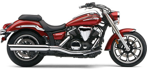 Cobra USA Slash Cut Slip-On Mufflers for 2009-16 Yamaha XVS950 V-Star - Chrome - 2215