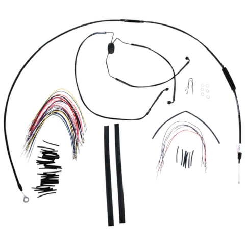 Burly Brand Cable and Brake Line Kit - Black Vinyl - B30-1101