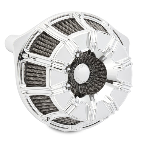 Arlen Ness Inverted Series Air Cleaner Kit for 2017-22 Harley M8 models - Chrome/10-Gauge - 18-946