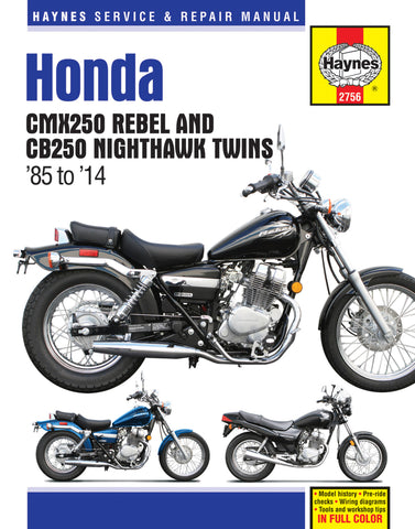 Haynes Service Manual for 1985-14 Honda CMX250 / CB250 - M2756