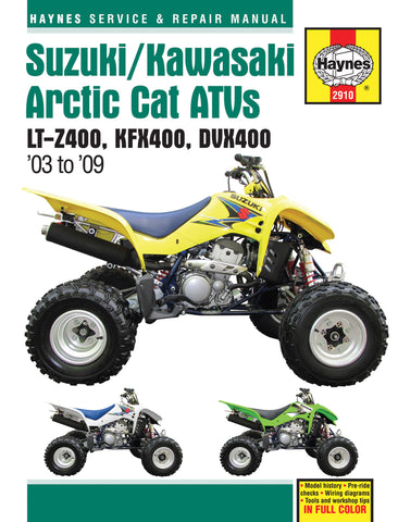 Haynes Service Manual for 2003-09 Suzuki LT-Z400 - M2910