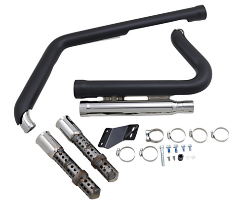 Cobra USA 909 Speedster Exhaust for 2012-17 Harley Softail models - Black - 6711B