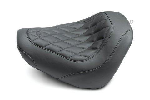 Mustang Wide Tripper Solo Seat for 2018-20 Harley Softail Fat Bob - Diamond/Black - 83017