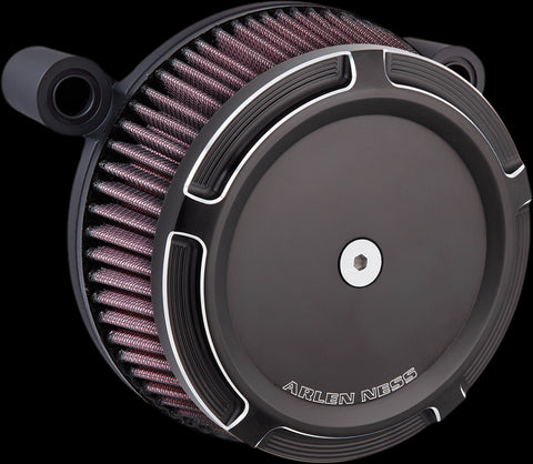 Arlen Ness Stage I Big Sucker Air Cleaner Kit for 2017-22 Harley M8 models - Black/Beveled - 18-309