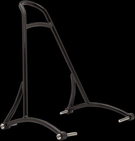 Burly Brand Short Sissy Bar with Pad for 2006-17 Harley Dyna - 13 Inch/Black - B13-1504B