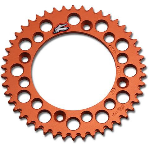 Renthal Ultralight Grooved Rear Sprocket - 428 Chain Pitch x 46 Teeth - Orange - 441U-428-46GPOR