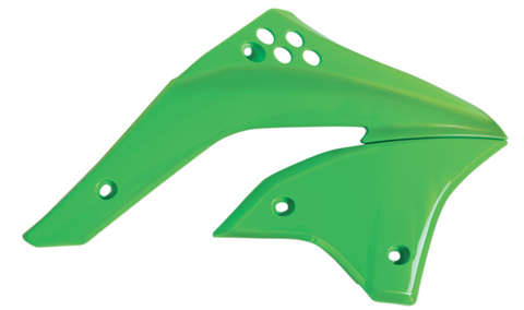 Acerbis Radiator Shrouds for 2003-08 Kawasaki KX models - Green - 2043690006