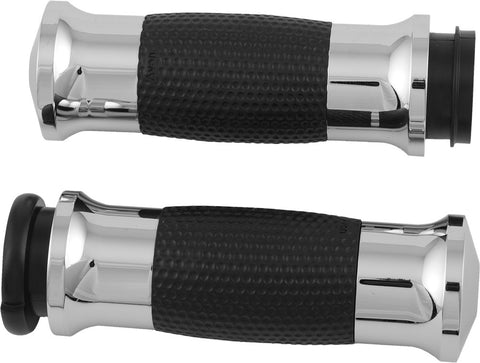 Avon Gel Grips for Harley Dyna / Electra / Road Models - Chrome - GEL-70-CH