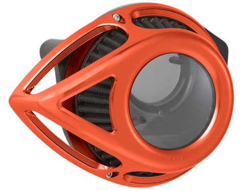 Arlen Ness Clear Tear Sucker Air Cleaner Kit for 2017-22 Harley M8 models - Orange - 600-000