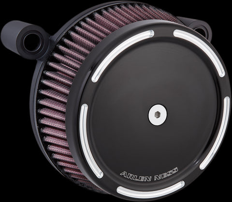Arlen Ness Stage I Big Sucker Air Cleaner Kit for 2017-22 Harley M8 models - Black/Slot Track - 18-308