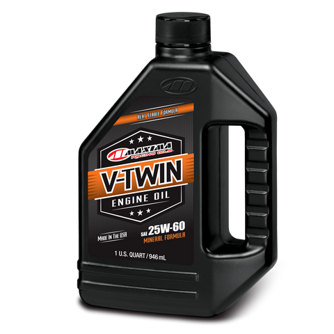 Maxima V-Twin Mineral Engine Oil - 25W60 - 1 Quart