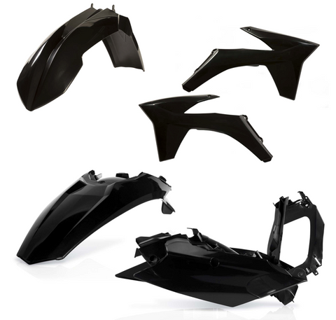 Acerbis Standard Replacment Plastics Kit for 2012-13 KTM EXC / EXC-F models - Black - 2250390001