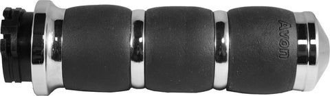 Avon Grips Velvet Air Grips for Harley Dyna / XL Models - Chrome - AIR-93