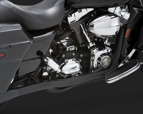 Vance & Hines 46799 - Dresser Dual Header Pipes for Harley-Davidson - Black