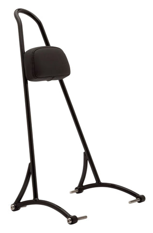 Burly Brand Tall Sissy Bar with Pad for 2004-22 Harley Sportster - 20 inch/Black - B13-1501B