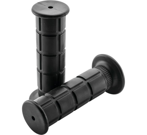 BikeMaster Grips - Black/Big Block - 7/8 Inch Bars - WLG-227-Black