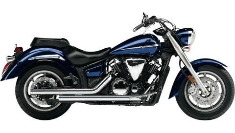 Cobra USA Dragsters Dual Exhaust for 2007-15 Yamaha XVS 1300 V-Star - Chrome - 2625T