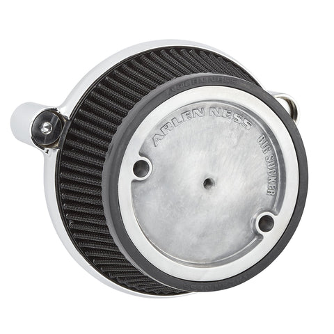 Arlen Ness Stage I Big Sucker Air Cleaner Kit for 2017-22 Harley M8 models - Chrome/Use OEM Cover - 18-317