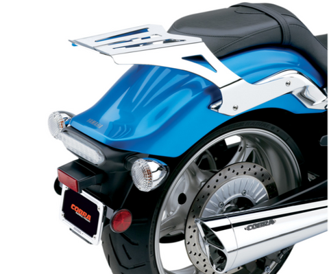 Cobra USA Solo Luggage Rack for 2011-16 Yamaha XVS1300 Stryker - Chrome - 02-4270