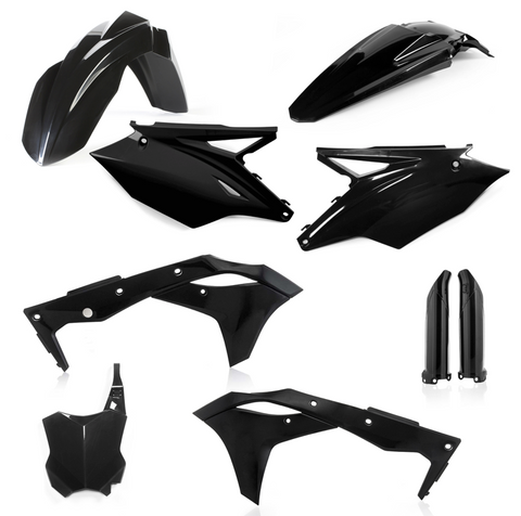 Acerbis Full Replacement Plastics Kit for 2017 Kawasaki KX250F - Black - 2630630001