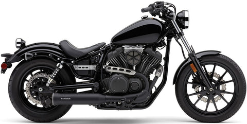Cobra USA 4 Inch Slip-On Muffler For 2014-19 Yamaha XV950 Bolt - Black - 2527B