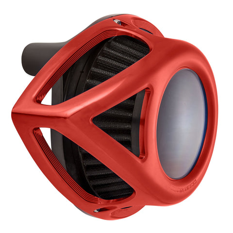 Arlen Ness Clear Tear Sucker Air Cleaner Kit for 2017-22 Harley M8 models - Red - 18-969
