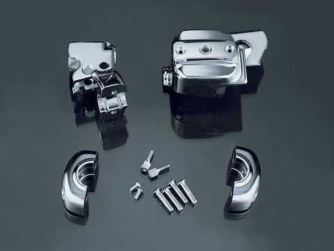 Kuryakyn 9126 - Brake & Clutch Control Dress-Up Kit for Single Disc - Chrome