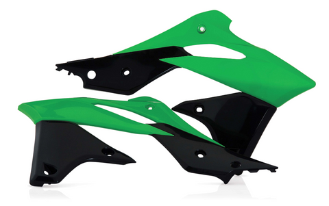 Acerbis Radiator Shrouds for Kawasaki KX250F models - Green/Black - 2314161089