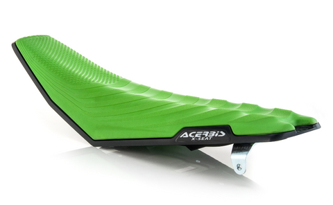 Acerbis X-Seat for 2016-20 Kawasaki KX250 / KX450 models - Green/Black - 2464770006