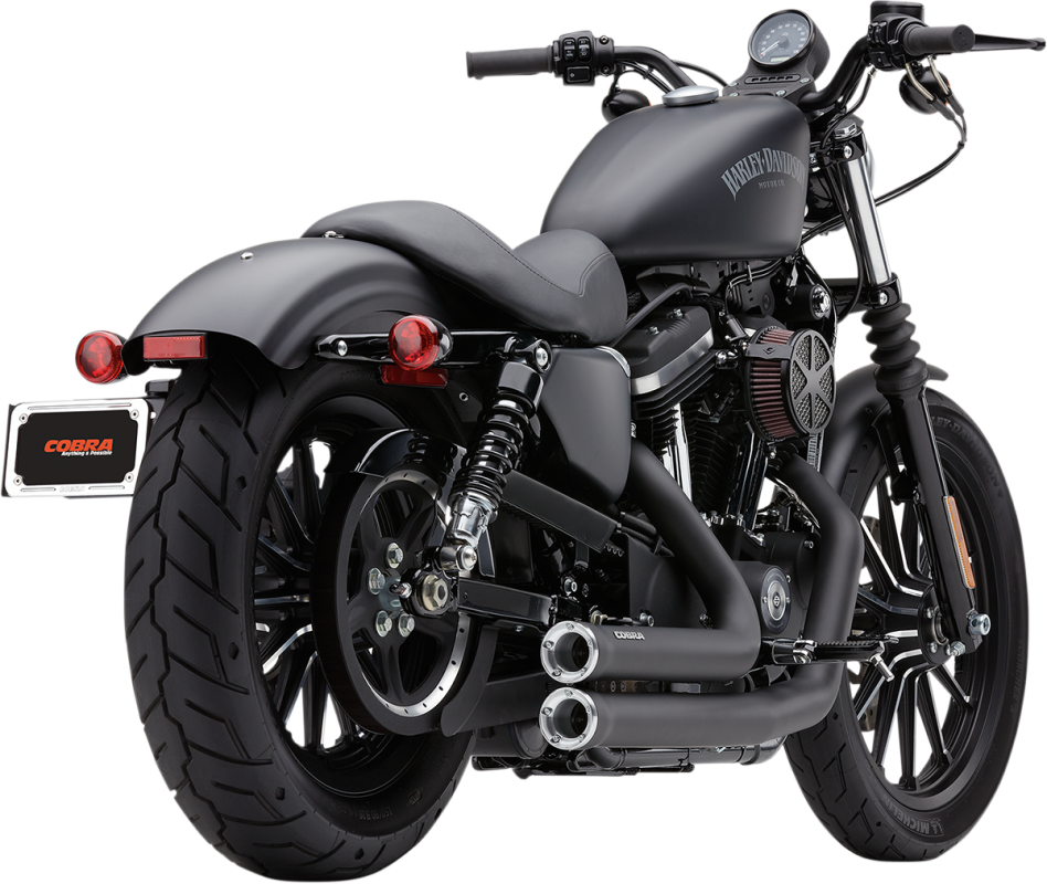 ハーレーベスト　アスファルトカウボーイ (バイブズ) Cobra USA Short RPT Speedster Exhaust for 2014-22 Harley Sportster