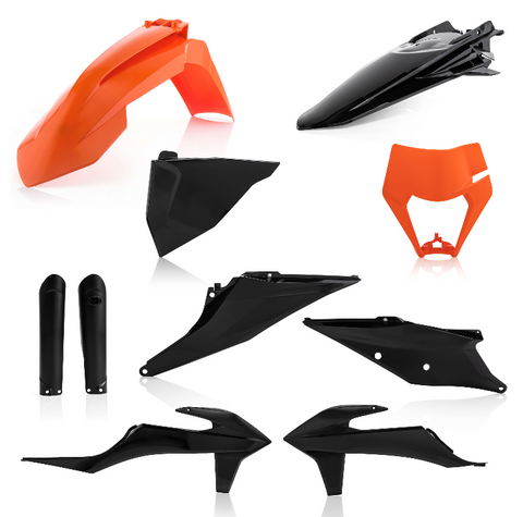Acerbis Full Replacement Plastics Kit for KTM models - Back in Black - 2791545225