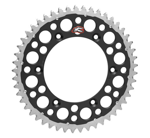 Renthal Twinring Sprocket - 520 Chain Pitch x 49 Teeth - Black - 1540-520-49GPBK
