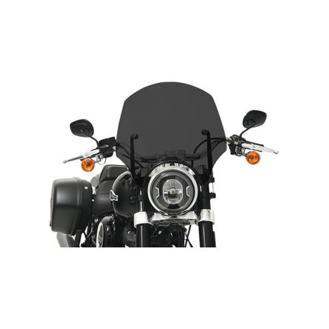 Memphis Shades El Paso Sportshield for Cruisers with 9 Inch Headlight - 15 Inches Tall - Dark Black Smoke