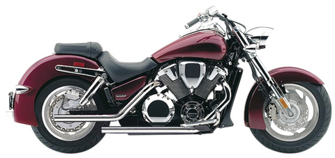 Cobra USA Dragsters Exhaust System for 2002-08 Honda VTX1800N/R/S - Chrome - 1626T