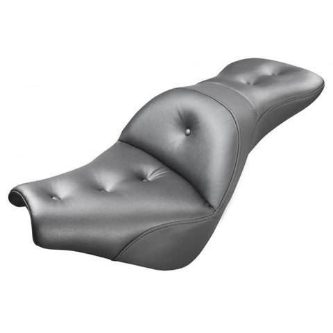 Saddlemen Explorer 2-Up Seat for 2018-22 Harley Softail Street Bob/Standard - Black/Pillow Top - 818-30-029RS