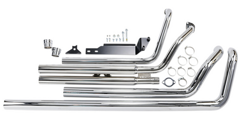 Cobra USA Long Speedster Exhaust for 2003-09 Honda VTX1300 models - Chrome - 1931T