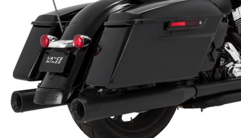 Vance & Hines Eliminator 400 Slip-On Mufflers for 1995-16 Harley FL Touring models - Matte Black - 46703
