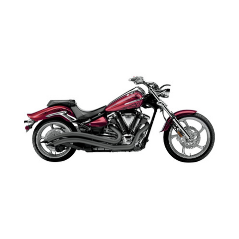 Cobra USA Speedster Swept Exhaust for 2008-17 Yamaha XV1900 Raider - Black - 2225B